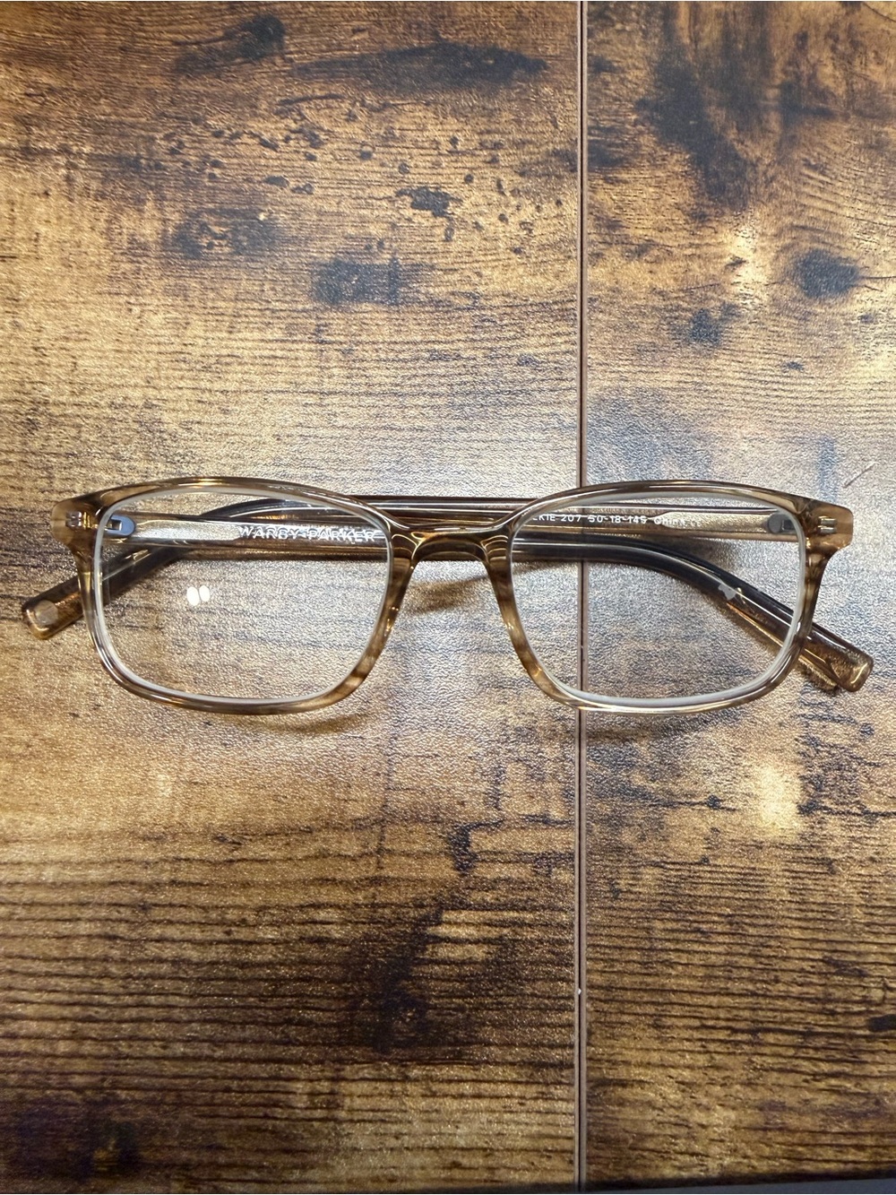 Translucent Brown Warby Parker RX Eyeglass Frames